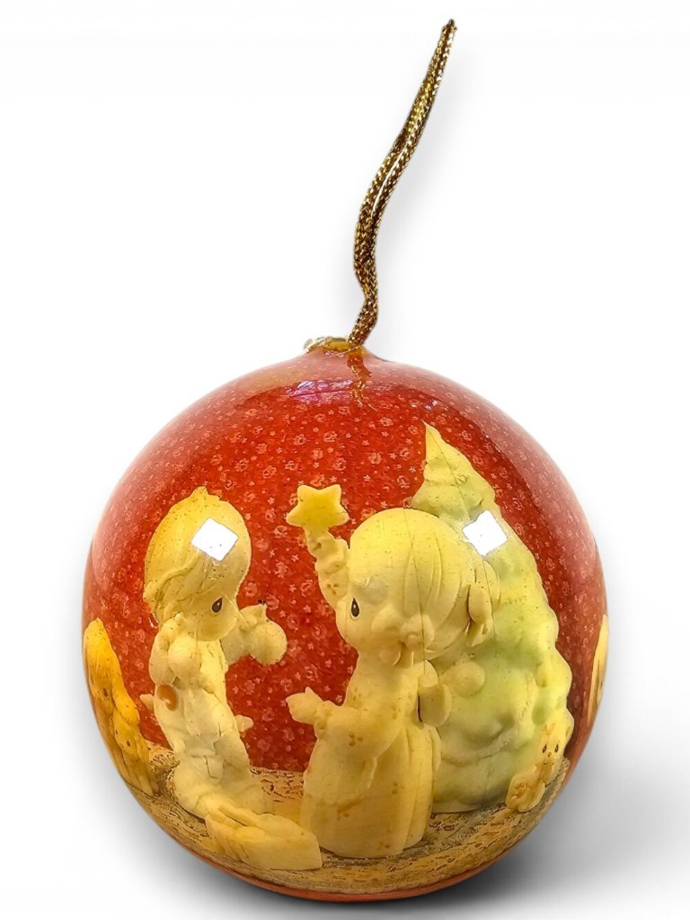 Enesco Precious Moments Christmas Ornament Ball Red Decorating Tree Vintage 1994